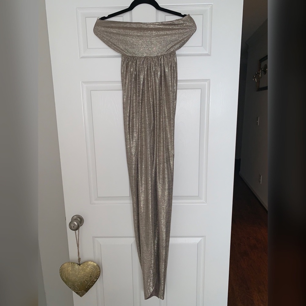 Metallic gold dress